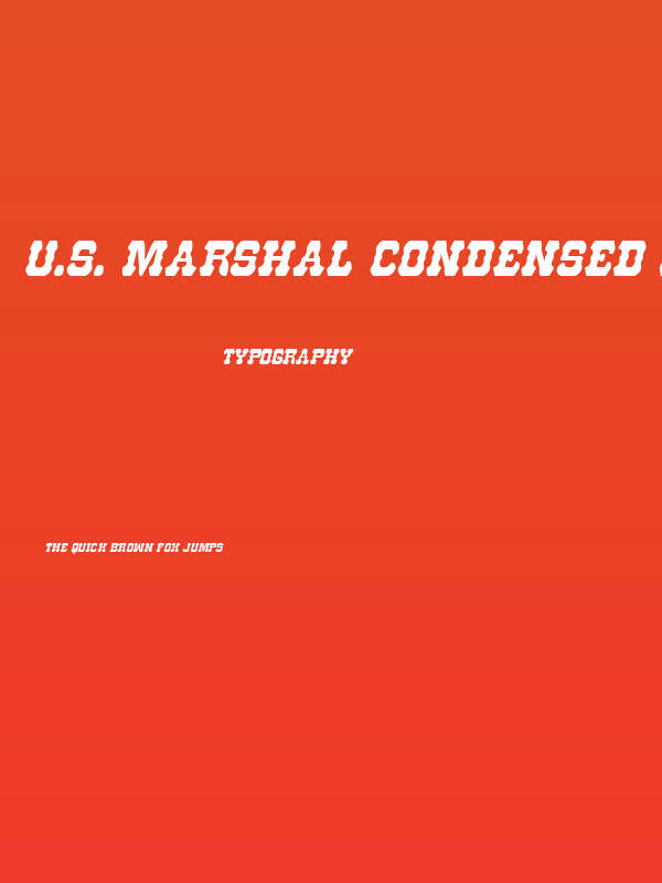 U.S. Marshal Condensed Italic Poster
