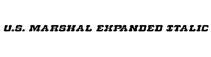 U.S. Marshal Expanded Italic Шрифта