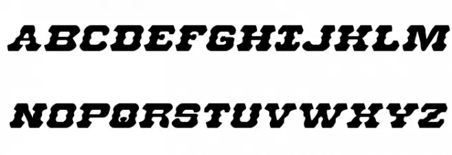U.S. Marshal Expanded Italic Polices MAJUSCULES