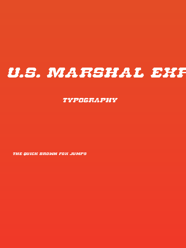 U.S. Marshal Expanded Italic Poster
