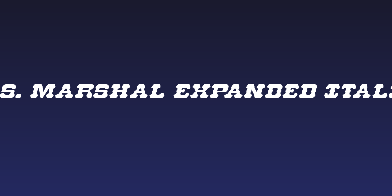 U.S. Marshal Expanded Italic Social Header