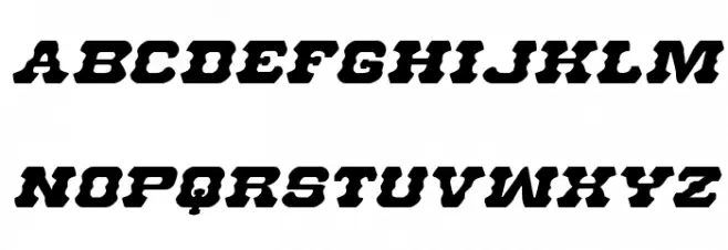 U.S. Marshal Expanded Italic Schriftart Kleinbuchstaben