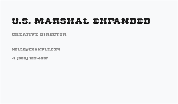 U.S. Marshal Expanded Business Card