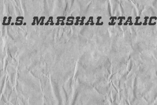 U.S. Marshal Italic Font examples