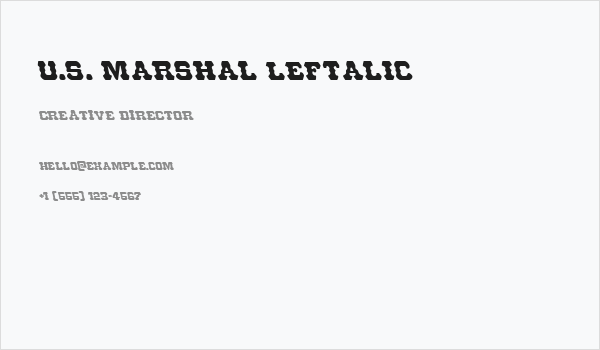 U.S. Marshal Leftalic Business Card
