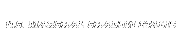U.S. Marshal Shadow Italic Font