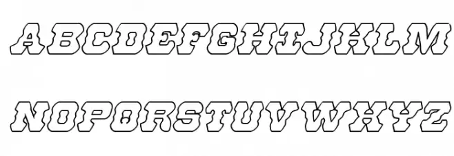 U.S. Marshal Shadow Italic フォント 大文字