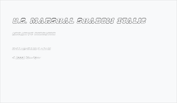 U.S. Marshal Shadow Italic Business Card
