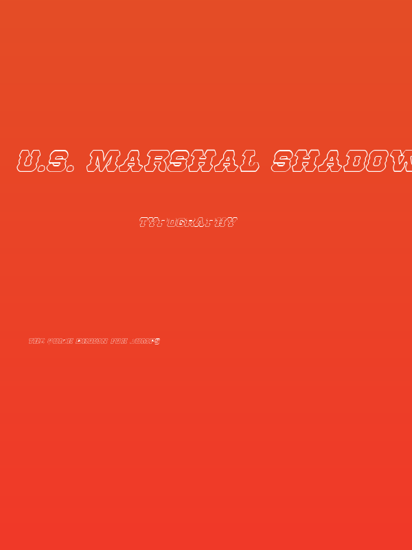 U.S. Marshal Shadow Italic Poster
