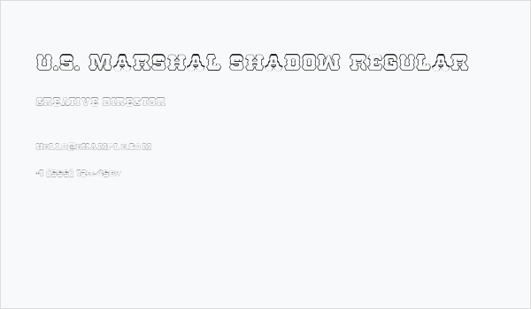 U.S. Marshal Shadow Regular Business Card