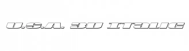U.S.A. 3D Italic  नि: शुल्क फ़ॉन्ट्स डाउनलोड