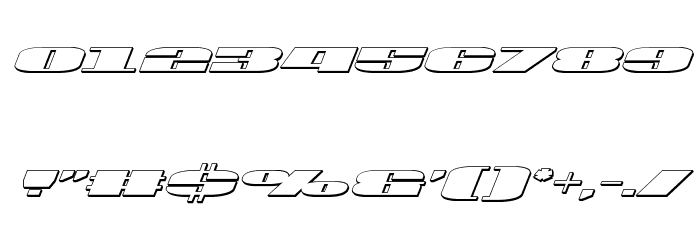 U.S.A. 3D Italic Fonte OUTROS PERSONAGENS