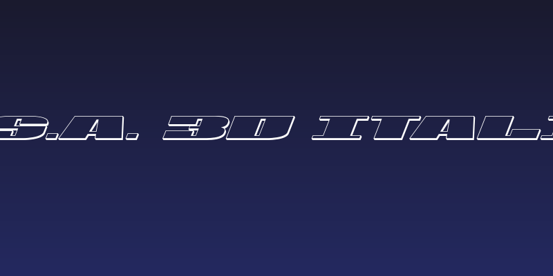 U.S.A. 3D Italic Social Header