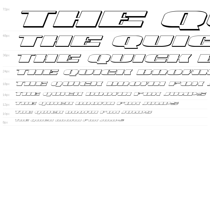 U.S.A. 3D Italic Waterfall