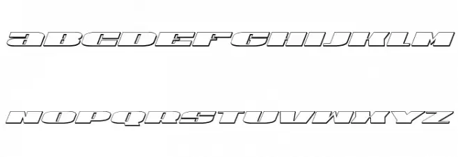 U.S.A. 3D Italic Fuentes MINÚSCULAS
