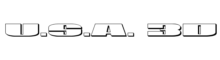 U.S.A. 3D  Frei Schriftart Herunterladen