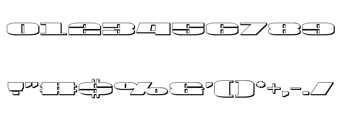 U.S.A. 3D Font Alte caractere