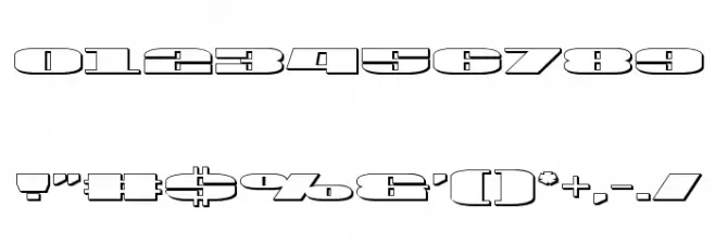 U.S.A. 3D Font OTHER CHARS