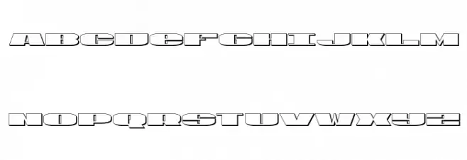 U.S.A. 3D Font Litere mari