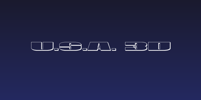 U.S.A. 3D Social Header