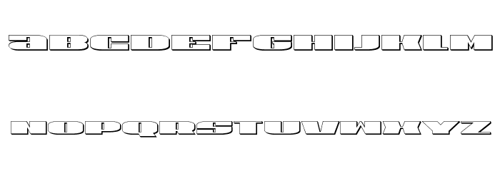 U.S.A. 3D Font Litere mici