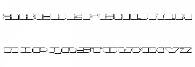U.S.A. 3D फ़ॉन्ट लोअरकेस