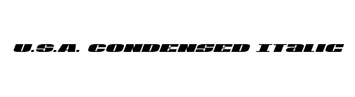 U.S.A. Condensed Italic  Free Fonts Download