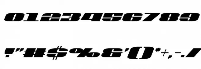U.S.A. Condensed Italic Polices AUTRES CHARS
