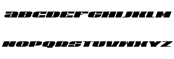 U.S.A. Condensed Italic Font LOWERCASE