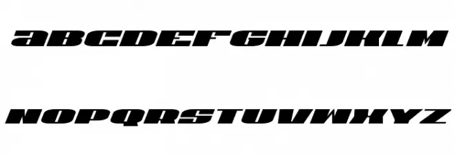 U.S.A. Condensed Italic Caratteri MINUSCOLO