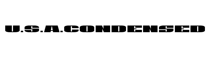 U.S.A. Condensed  フリーフォントのダウンロード