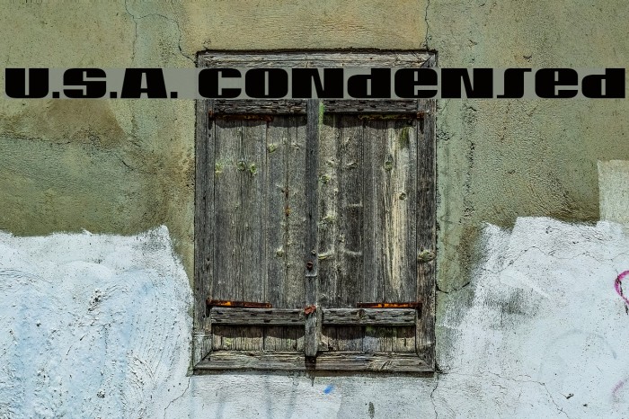 U.S.A. Condensed Font examples