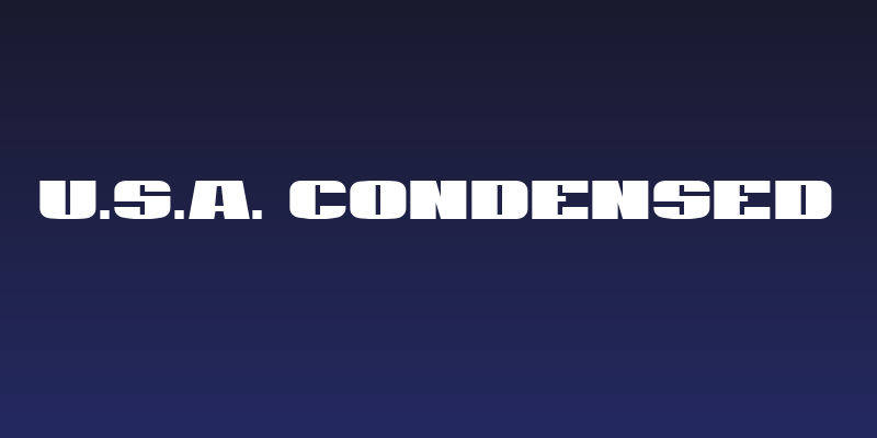 U.S.A. Condensed Social Header