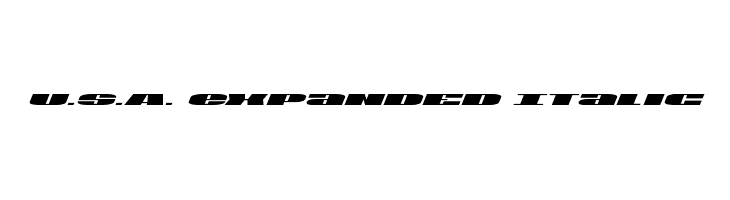 U.S.A. Expanded Italic  免费字体下载