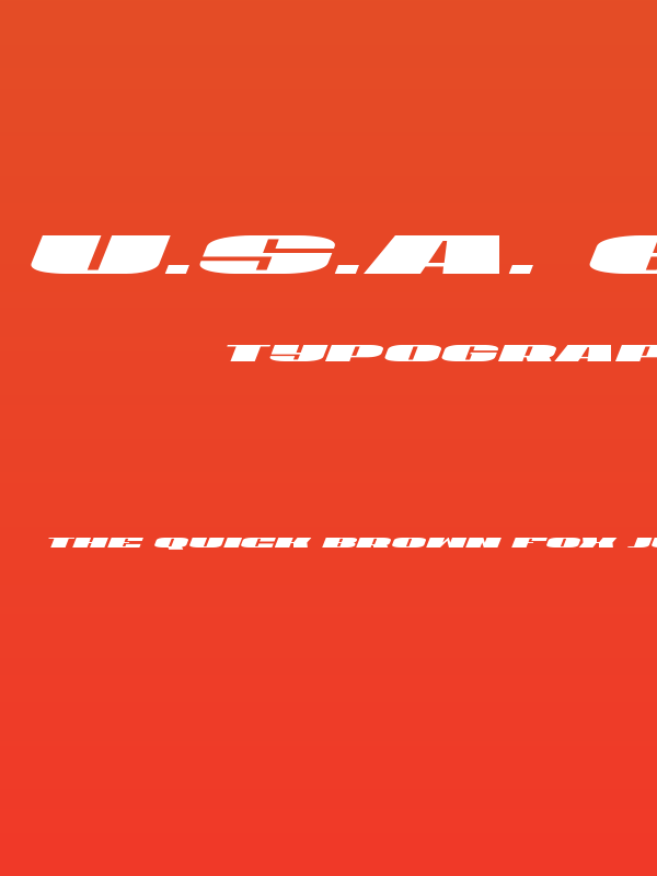 U.S.A. Expanded Italic Poster