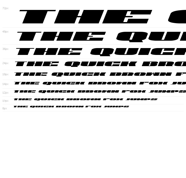 U.S.A. Expanded Italic Waterfall