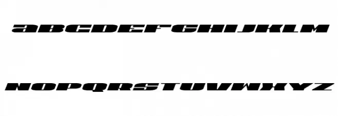 U.S.A. Expanded Italic फ़ॉन्ट लोअरकेस