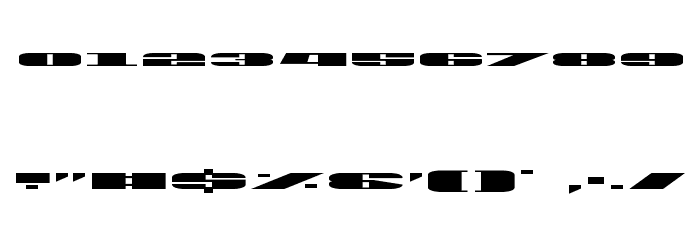 U.S.A. Expanded Font Alte caractere