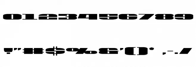 U.S.A. Expanded Font OTHER CHARS