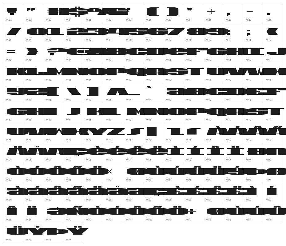 U.S.A. Expanded Character Map