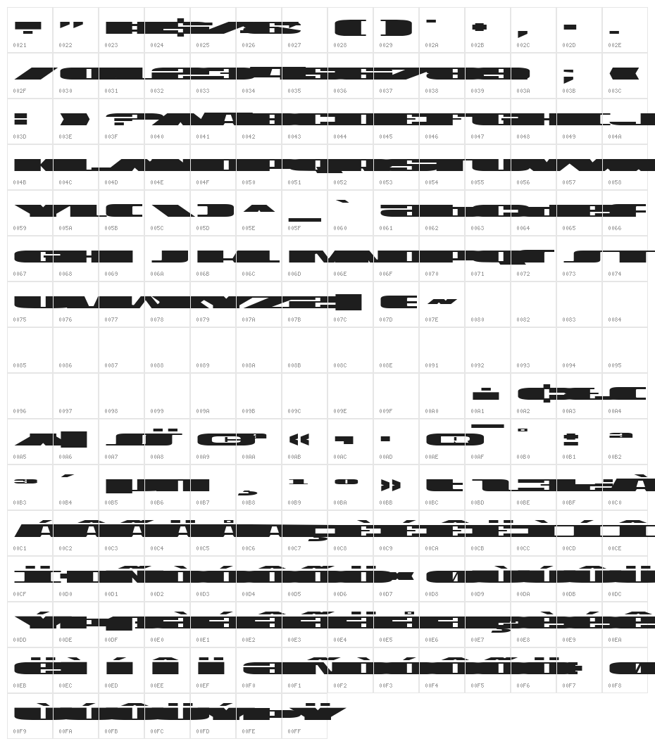 U.S.A. Expanded Character Map