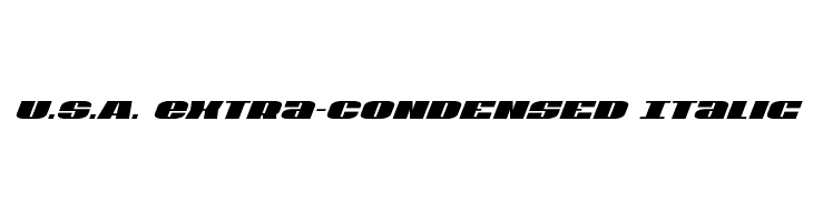 U.S.A. Extra-Condensed Italic  Скачать бесплатные шрифты