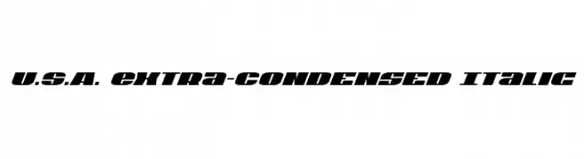 U.S.A. Extra-Condensed Italic  Скачать бесплатные шрифты