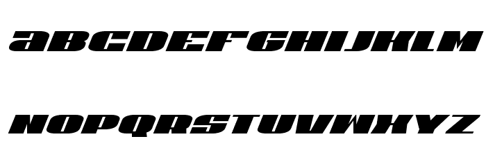U.S.A. Extra-Condensed Italic Font LOWERCASE