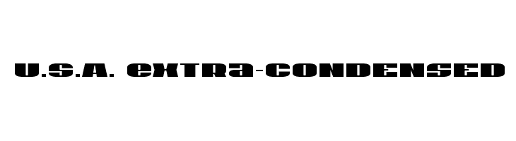 U.S.A. Extra-Condensed  Frei Schriftart Herunterladen