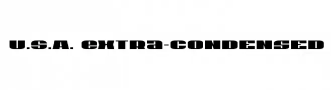 U.S.A. Extra-Condensed  Frei Schriftart Herunterladen