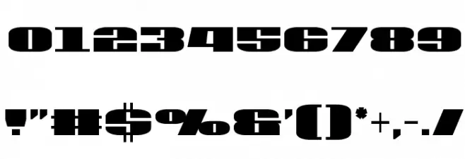 U.S.A. Extra-Condensed Polices AUTRES CHARS
