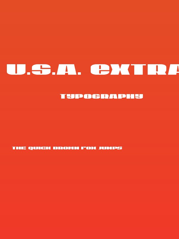 U.S.A. Extra-Condensed Poster