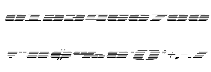 U.S.A. Gradient Italic Font OTHER CHARS