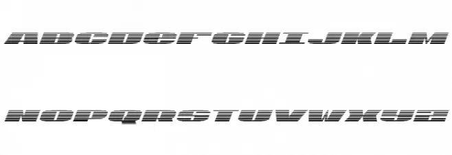 U.S.A. Gradient Italic Polices MAJUSCULES